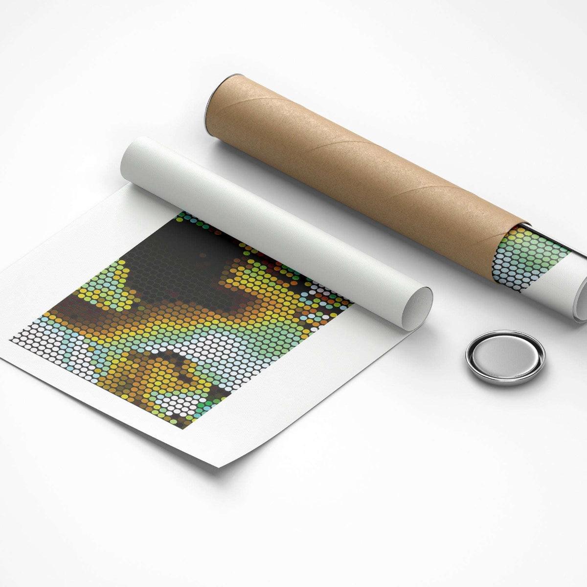 Fight or flight calming art print engineered to reduce physical tension