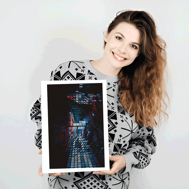 Floating frame canvas artwork featuring calming color psychology