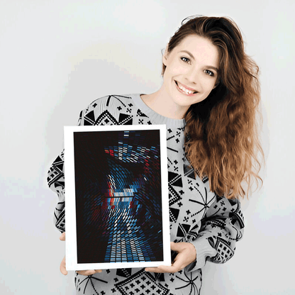 Floating frame canvas artwork featuring calming color psychology