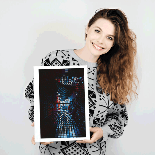 Floating frame canvas artwork featuring calming color psychology