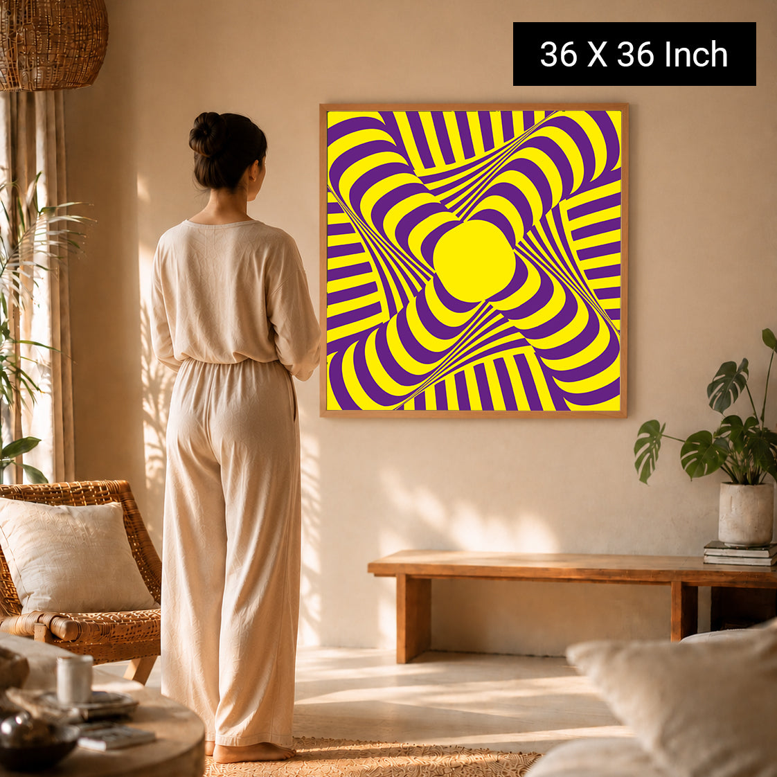 Gentle line art canvas promoting serene thoughts and tranquility