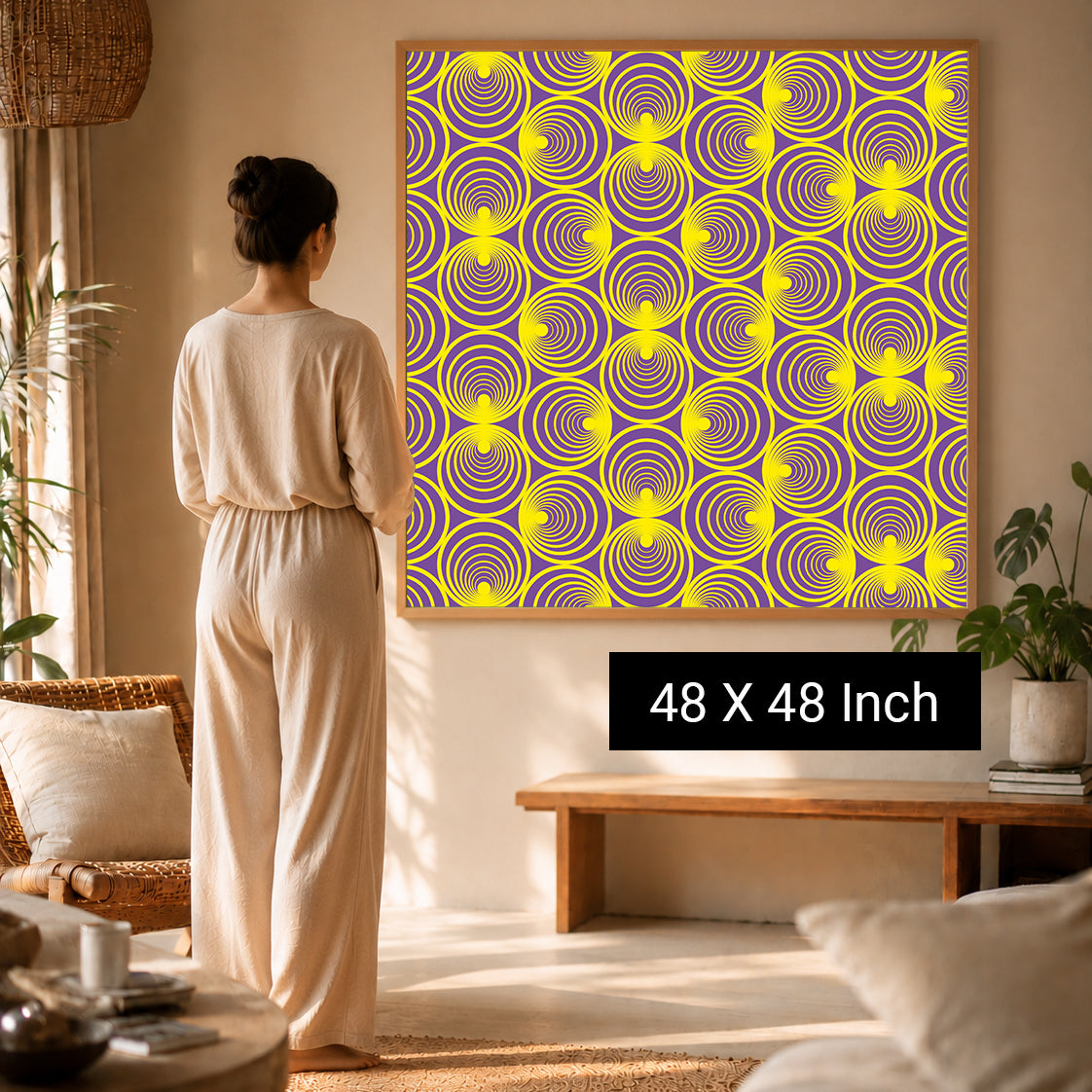 Gentle organic abstract poster for wellness practitioner walls