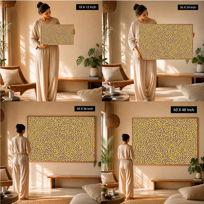 Gentle sunset aura gradient poster for restful bedroom setup