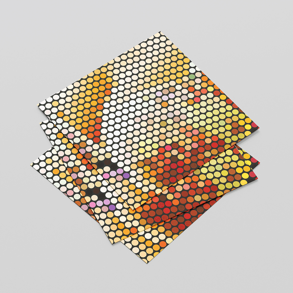 Gentle visual harmony print utilizing therapeutic color shifts