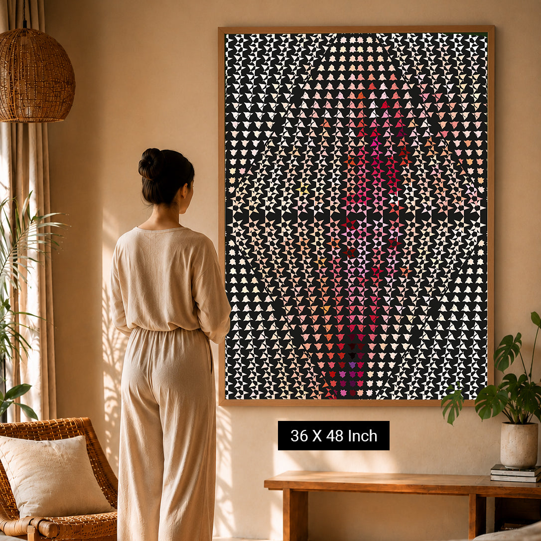 Gentle visual reset art print for relieving cognitive fatigue