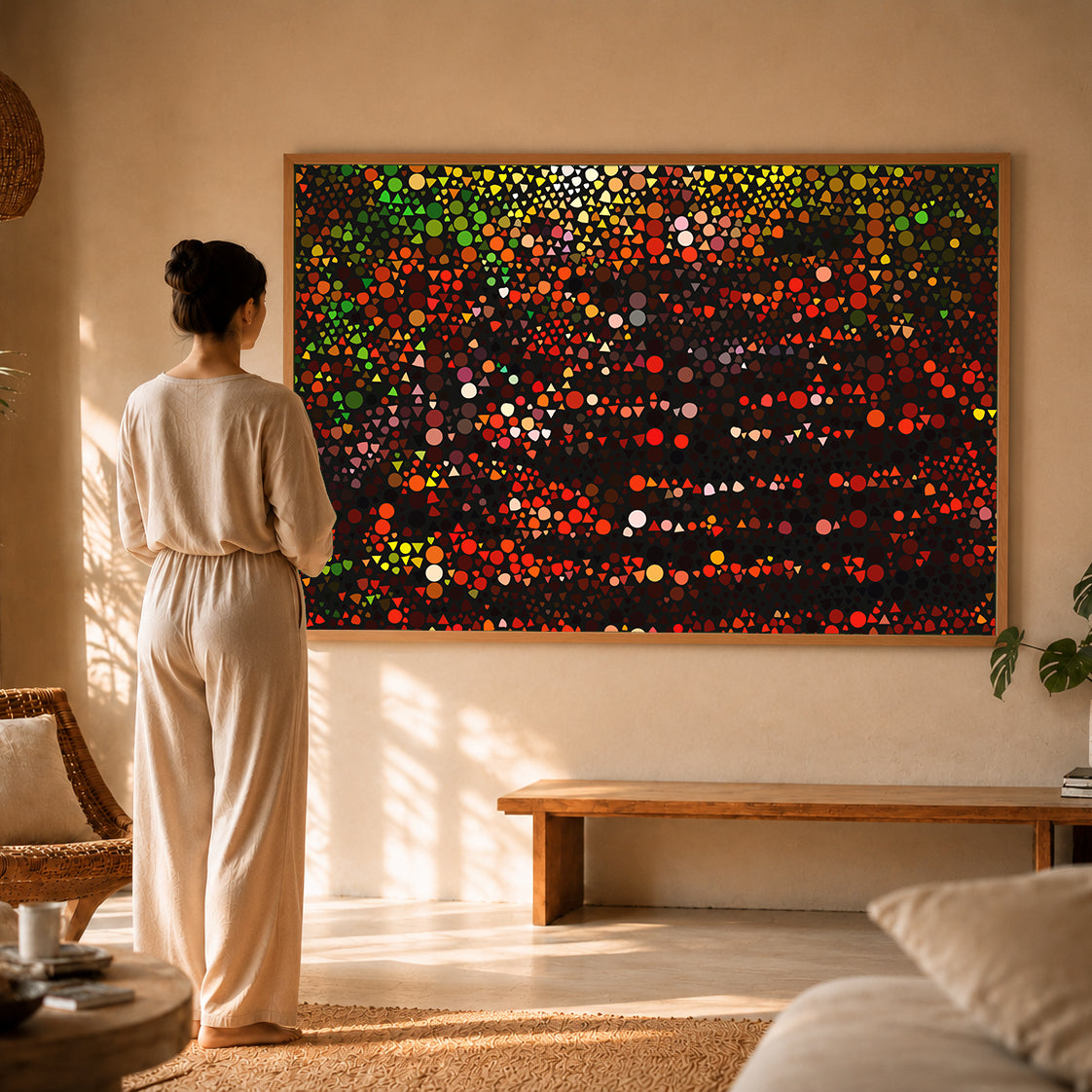 Gentle visual rhythm canvas print fostering autism spectrum calm