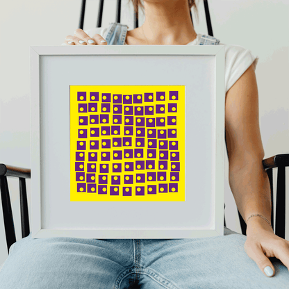 Geometric line pattern illusion for visual grounding exercises