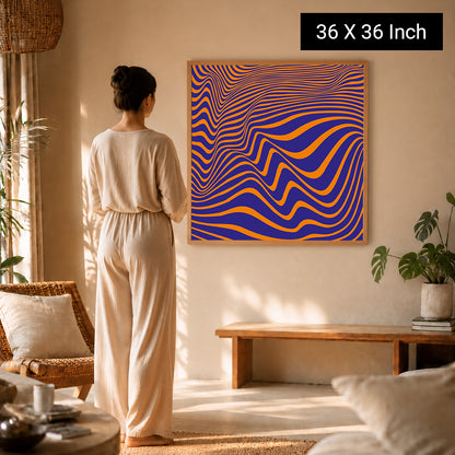Geometric optical illusion artwork promoting perceptual shift
