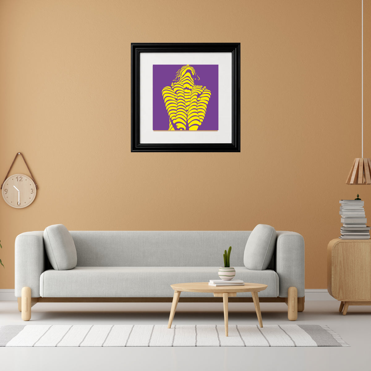 Serenade in Motion – Abstract Female Form & Flow Framed Fine Art Print