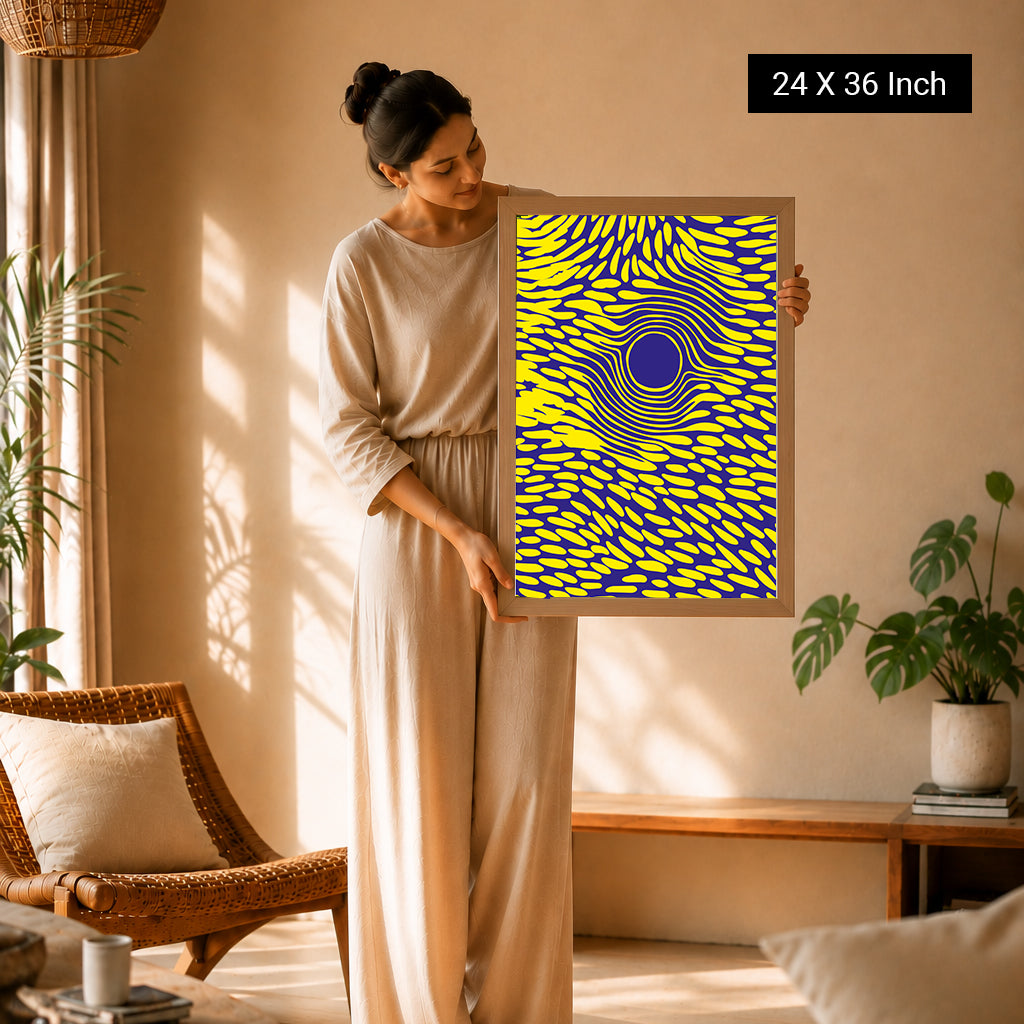 Healing light gradient art print creating a serene room ambiance