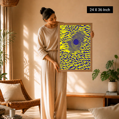 Healing light gradient art print creating a serene room ambiance