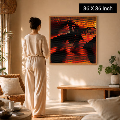 High-focus line art print for study room and office walls