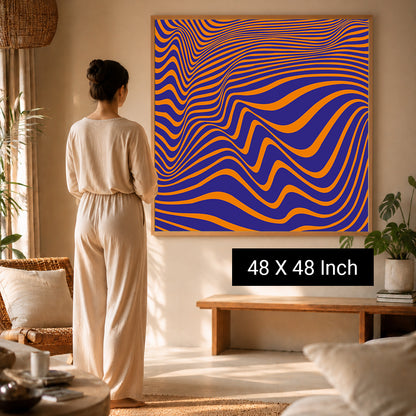 Hypnotic concentric ring pattern art for stress relief and focus