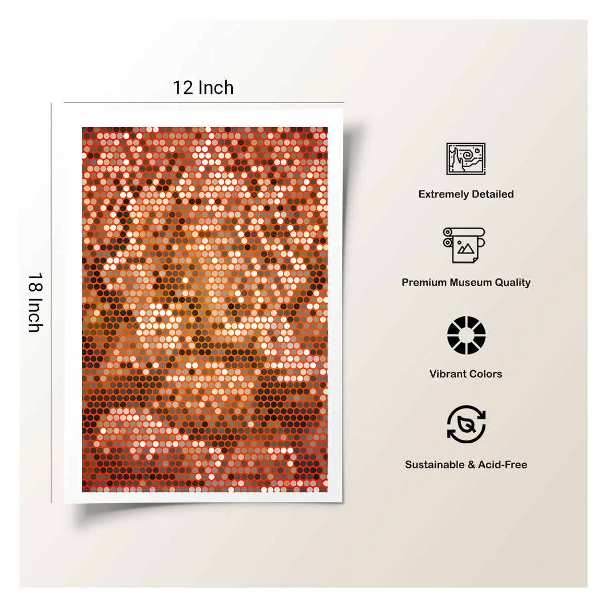 Hypnotic kinetic wave poster for yoga studio meditation room