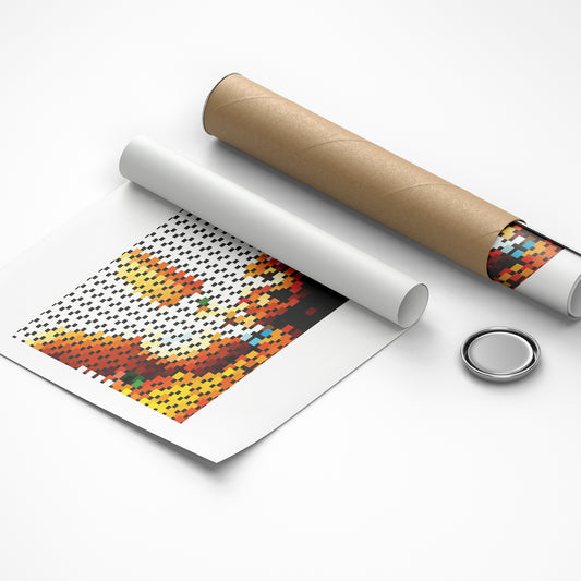 Hypnotic liquid flow poster for quiet mindfulness practice