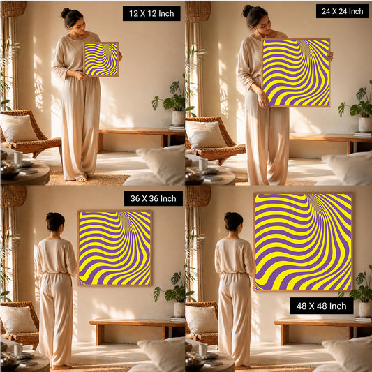 Modern abstract illusion decor artwork for elegant living room styling