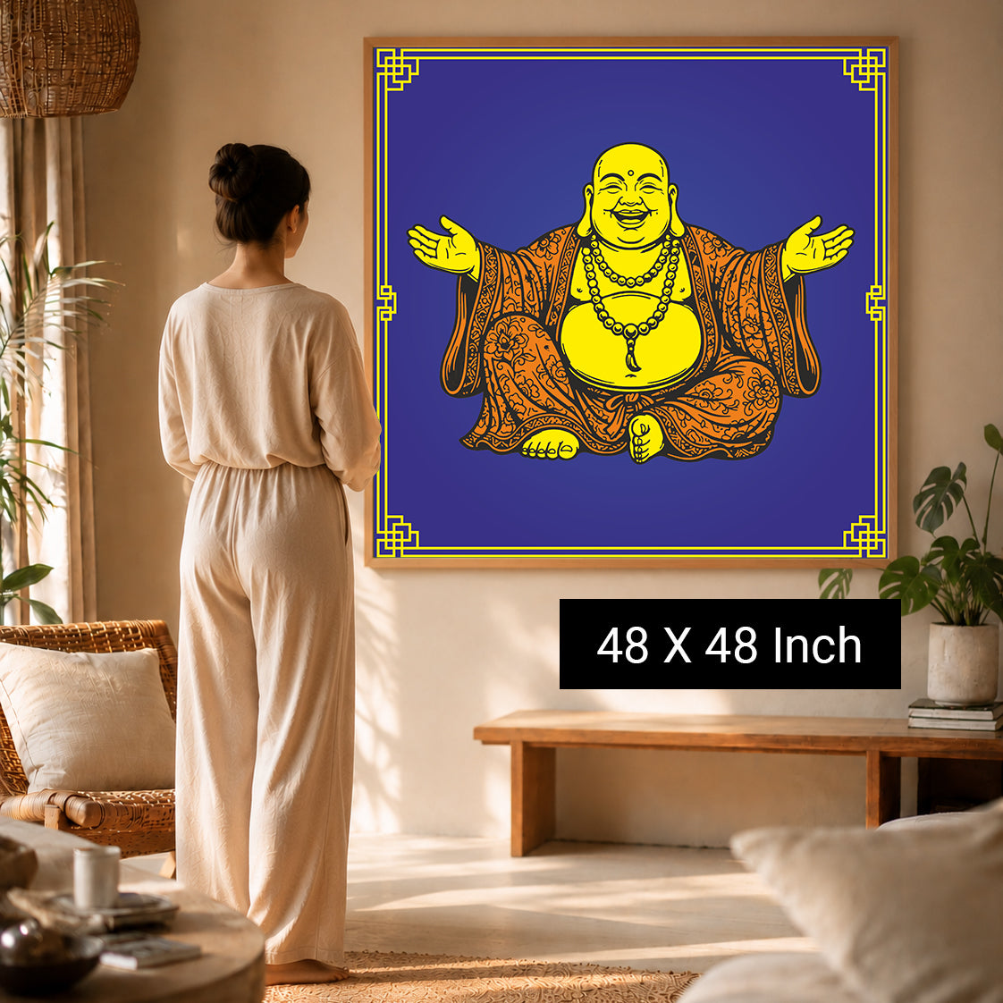 Luxury floating frame landscape canvas print for master bedrooms