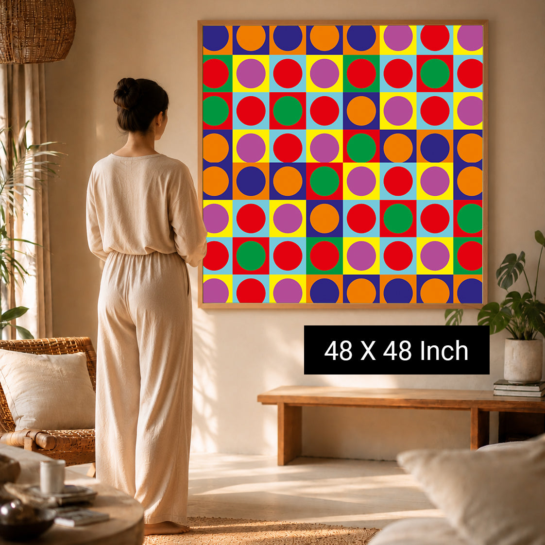 Luxury framed Wabi-Sabi art print for high-end interior design