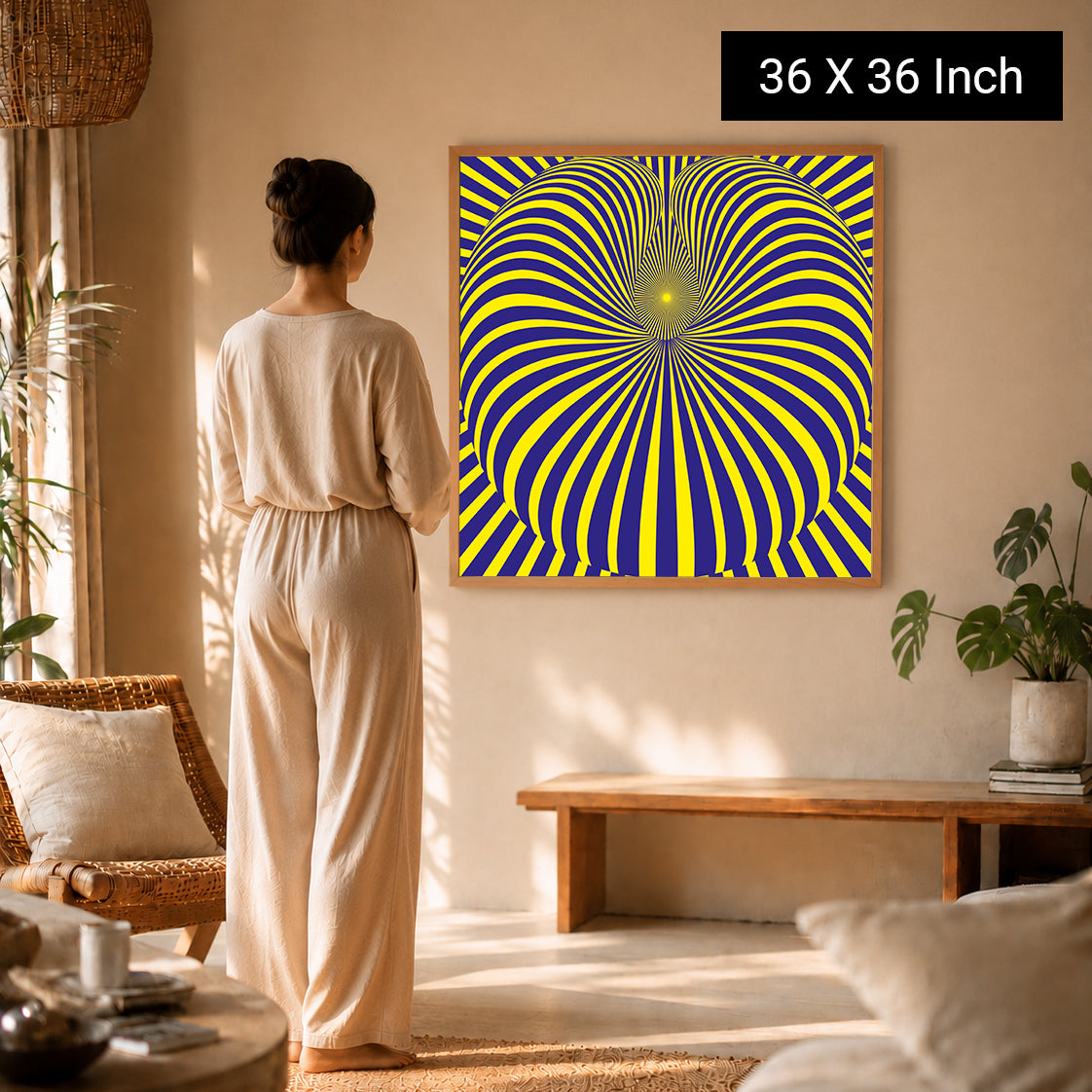 Luxury gallery framed visual therapy print for curated collections