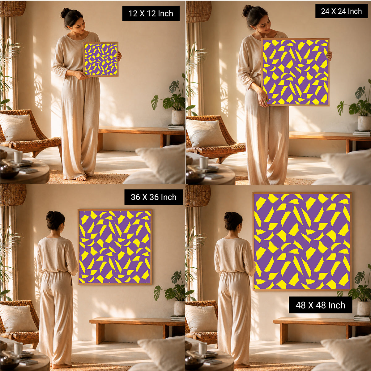 luxury meditation inspired canvas for modern home decoration