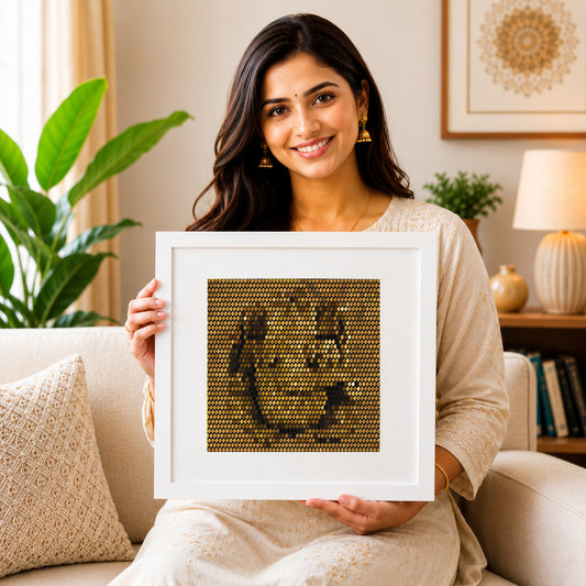Mindful breathing circle art for meditation walls.