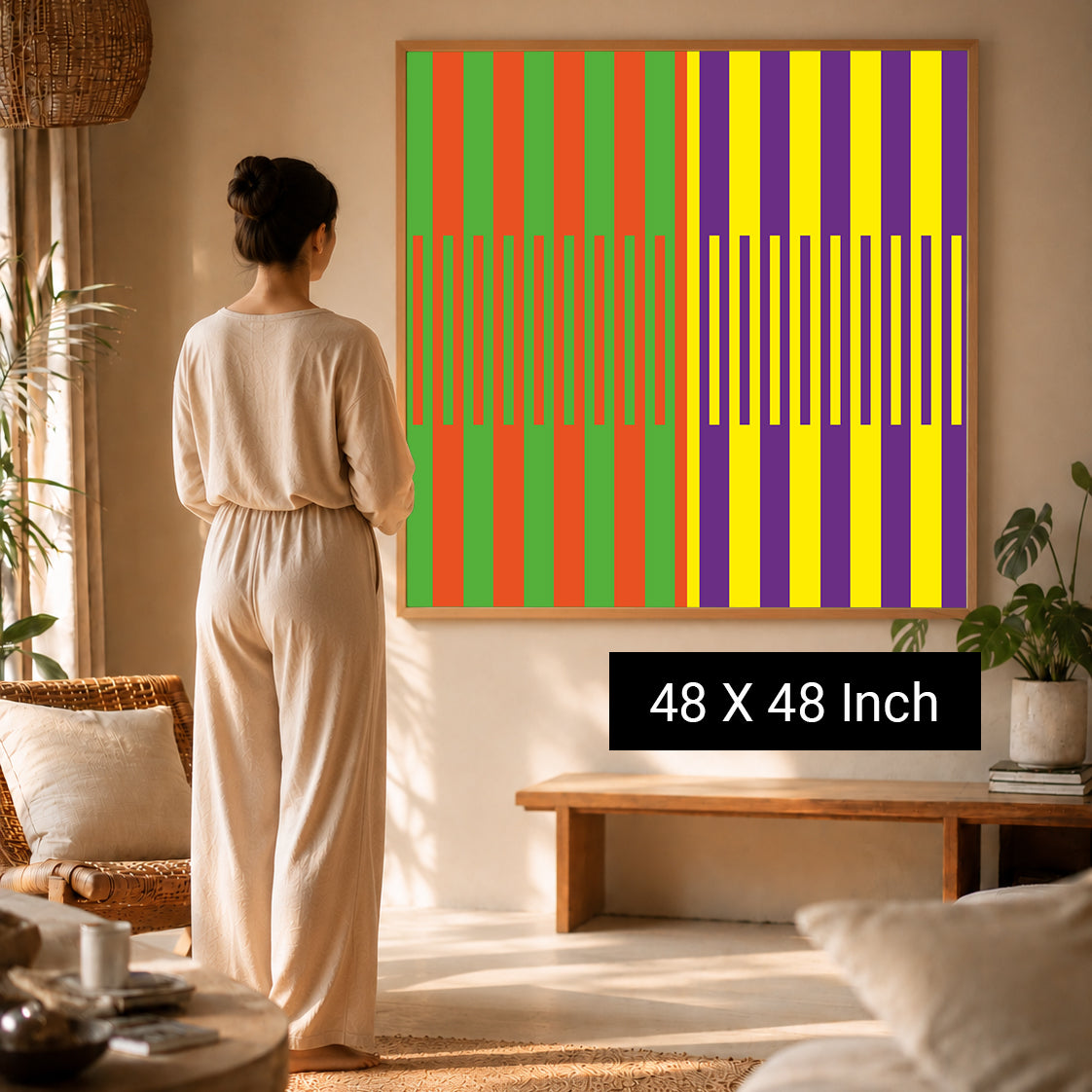 Mindful visual puzzle art print for serene waiting rooms