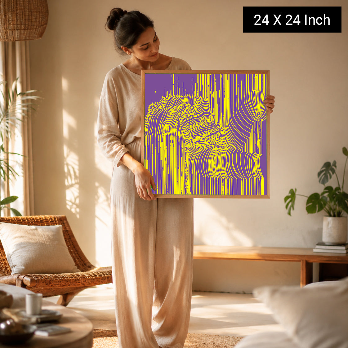 Minimalist abstract painting print for psychiatric therapy rooms