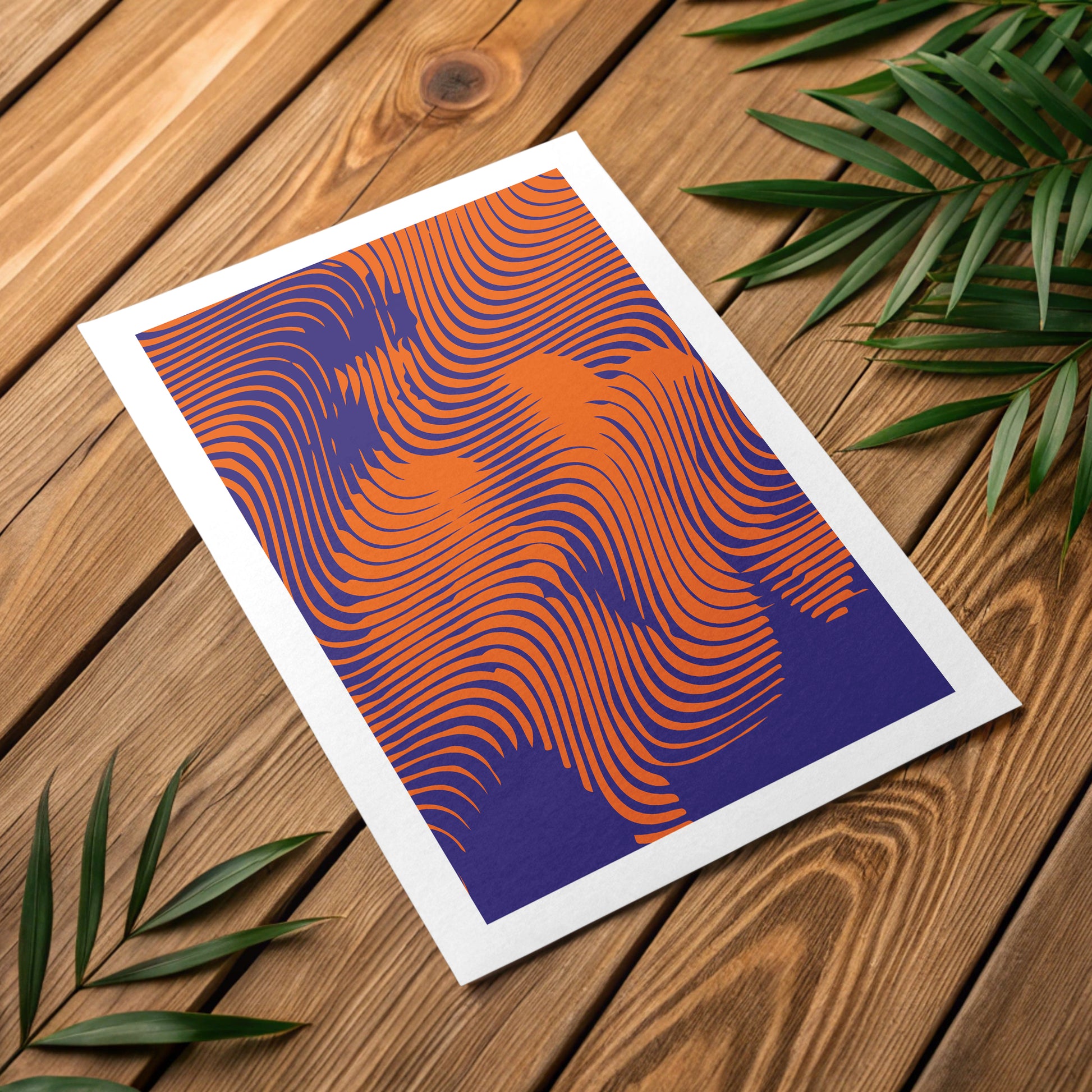 Minimalist brush stroke poster for Zen interior decoration