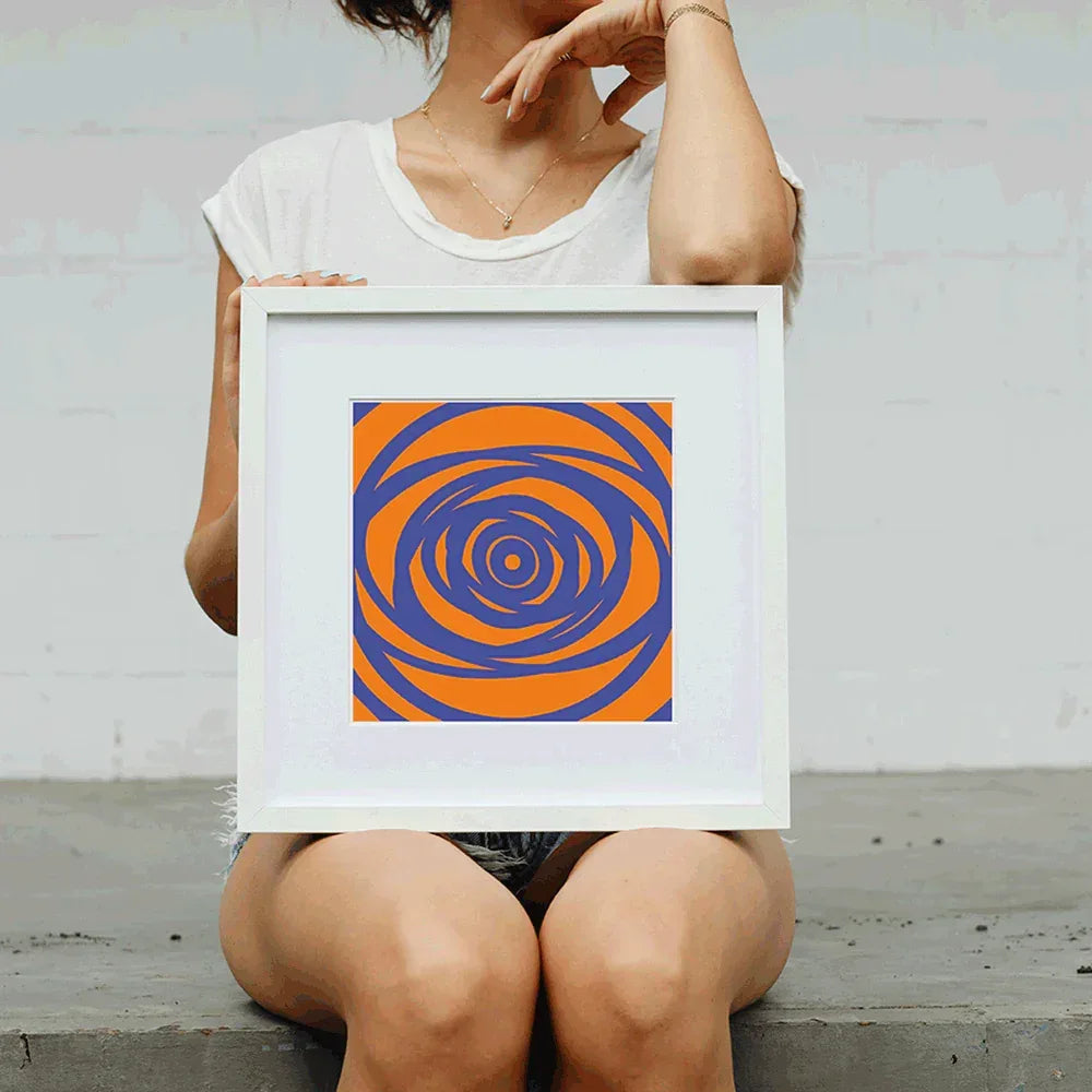 Minimalist clay and ochre canvas print for cozy interior makeover