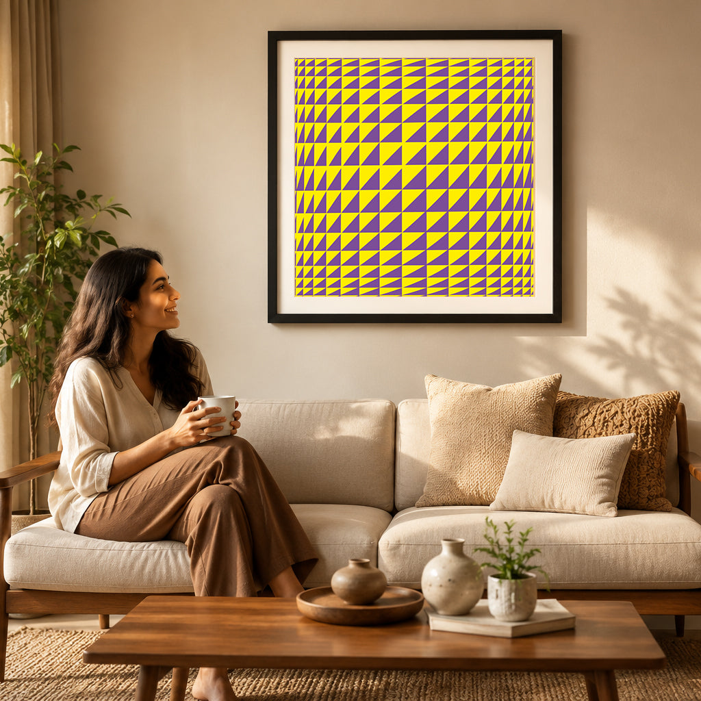 Minimalist floral line art poster for modern living room spaces