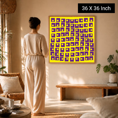 Minimalist geometry illusion print for Japandi and Scandinavian decor