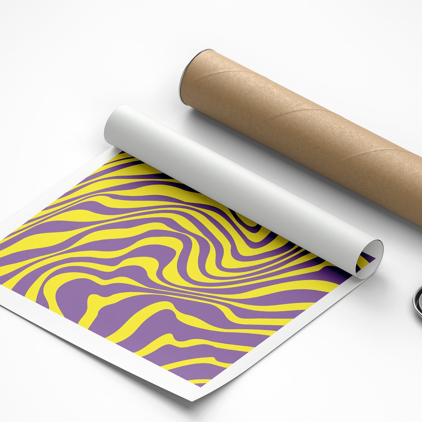 Minimalist linear pattern canvas print for structured quiet spaces