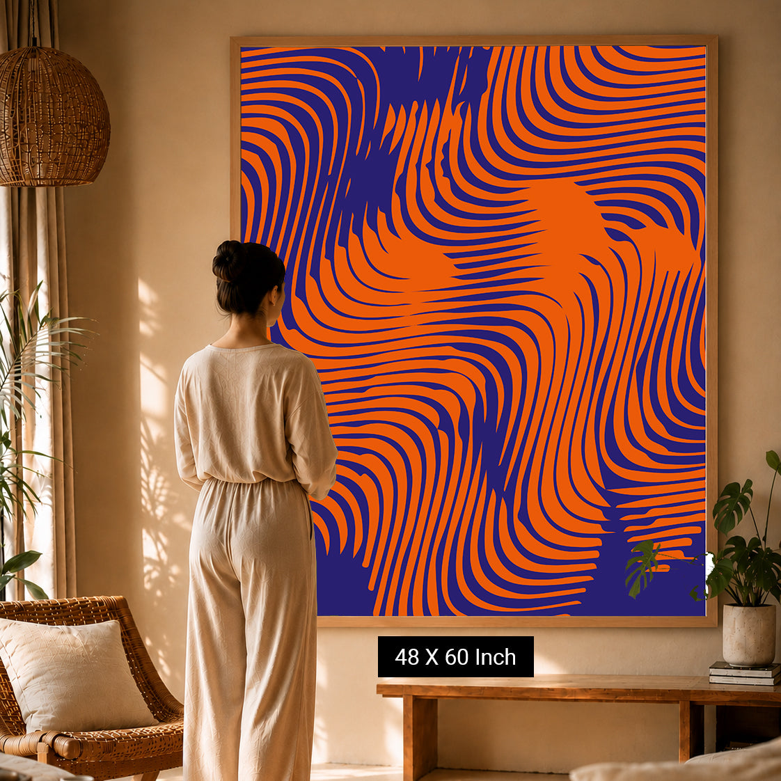 Minimalist stone abstraction poster for tranquil home atmosphere