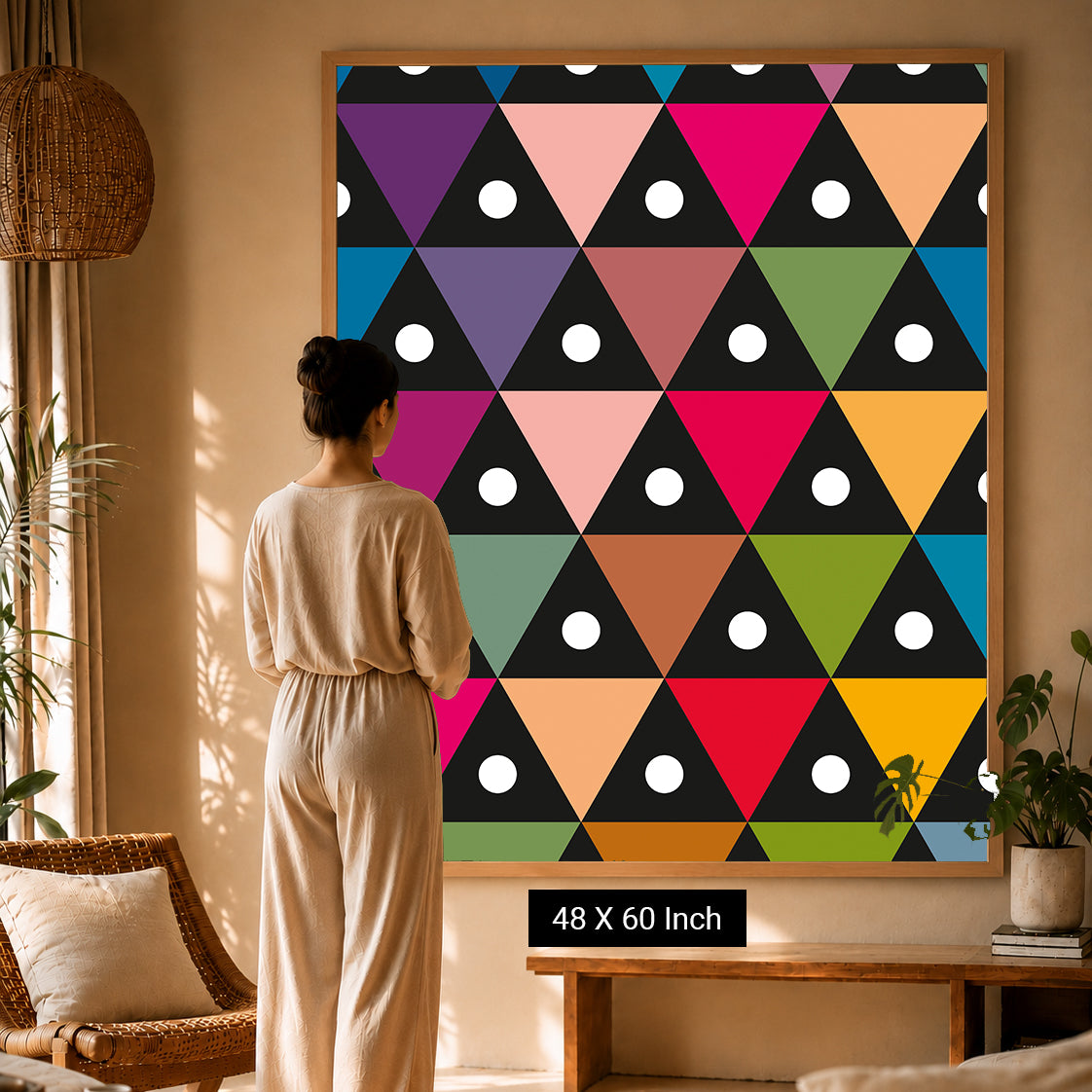 Modern color psychology canvas art for wellness office setup