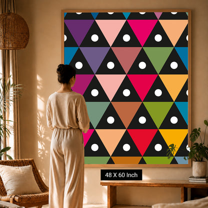 Modern color psychology canvas art for wellness office setup