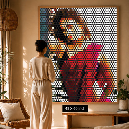 Modern floating frame canvas poster for luxury residence