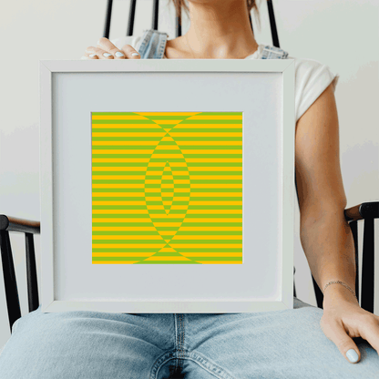 Modern illusion canvas print creating gentle spatial depth