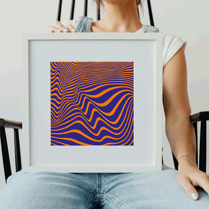 Modern spiral visual illusion canvas for meditation depth