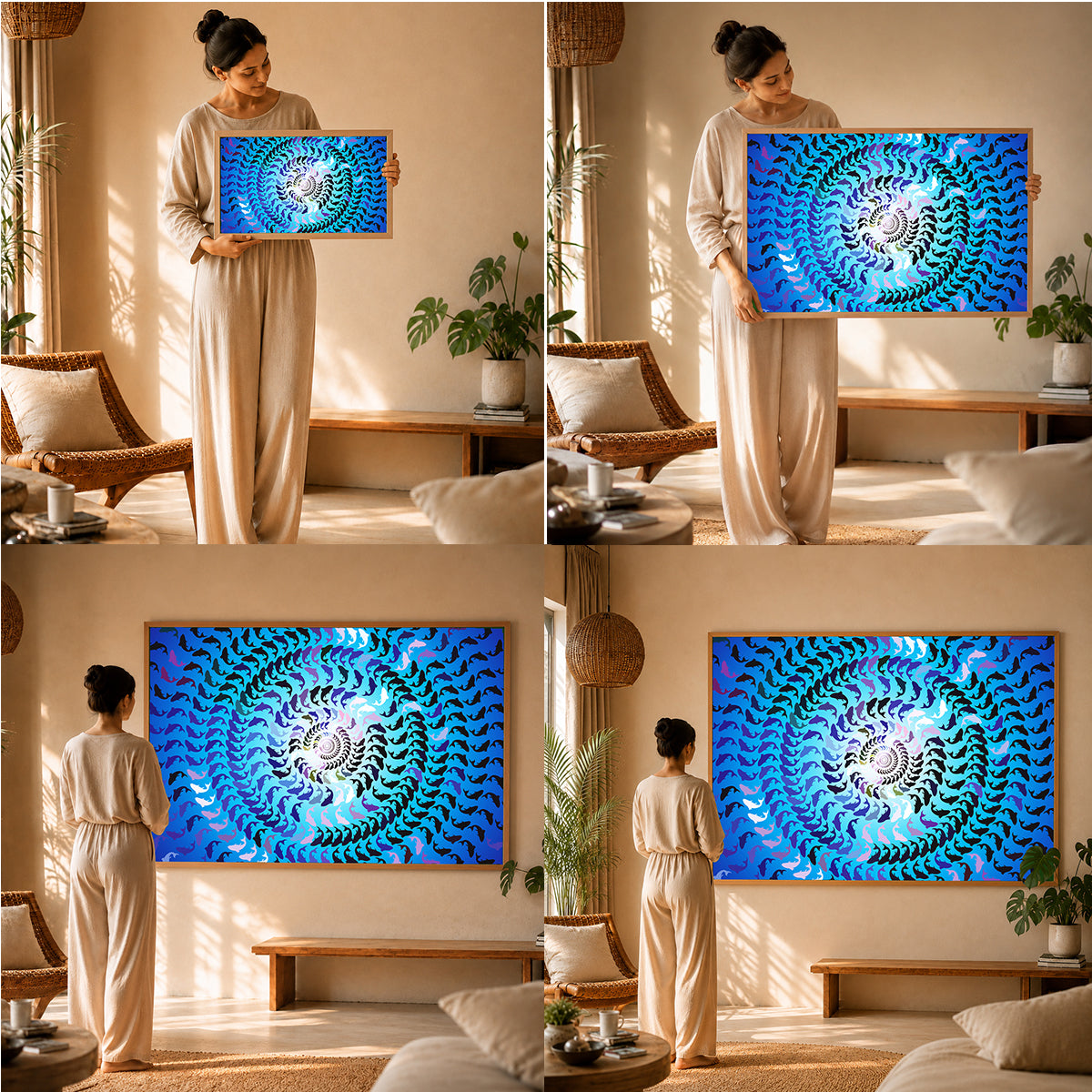 modern spiritual wall art for living room peace and meditation inspiration