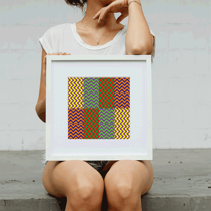 Museum-grade large framed aura print for luxury bedroom suites