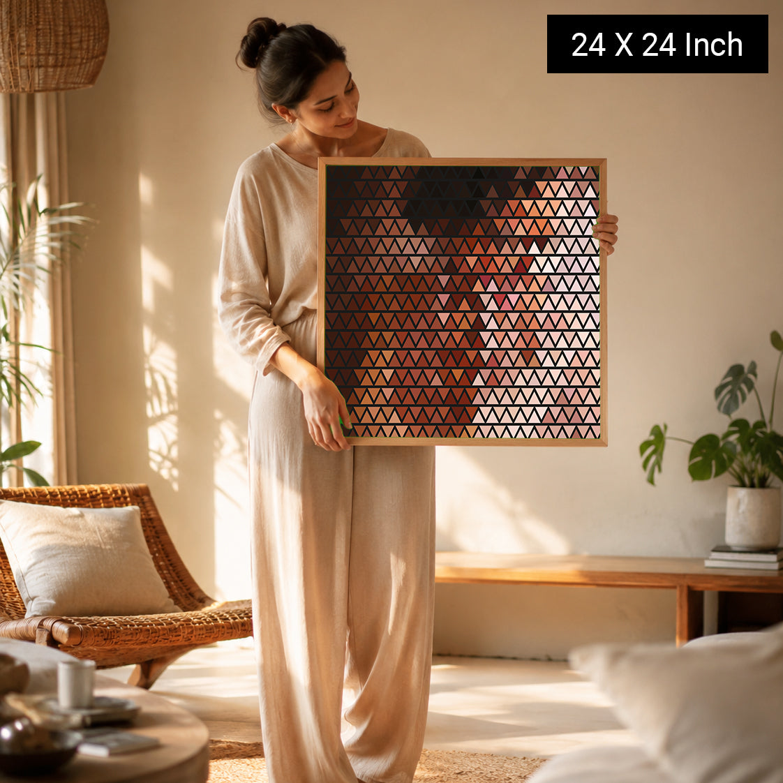 Muted earth collection art print for grounded room ambiance