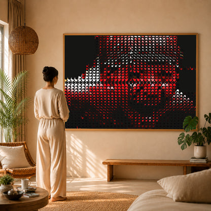 Non-glare visual therapy canvas print for sensory room walls