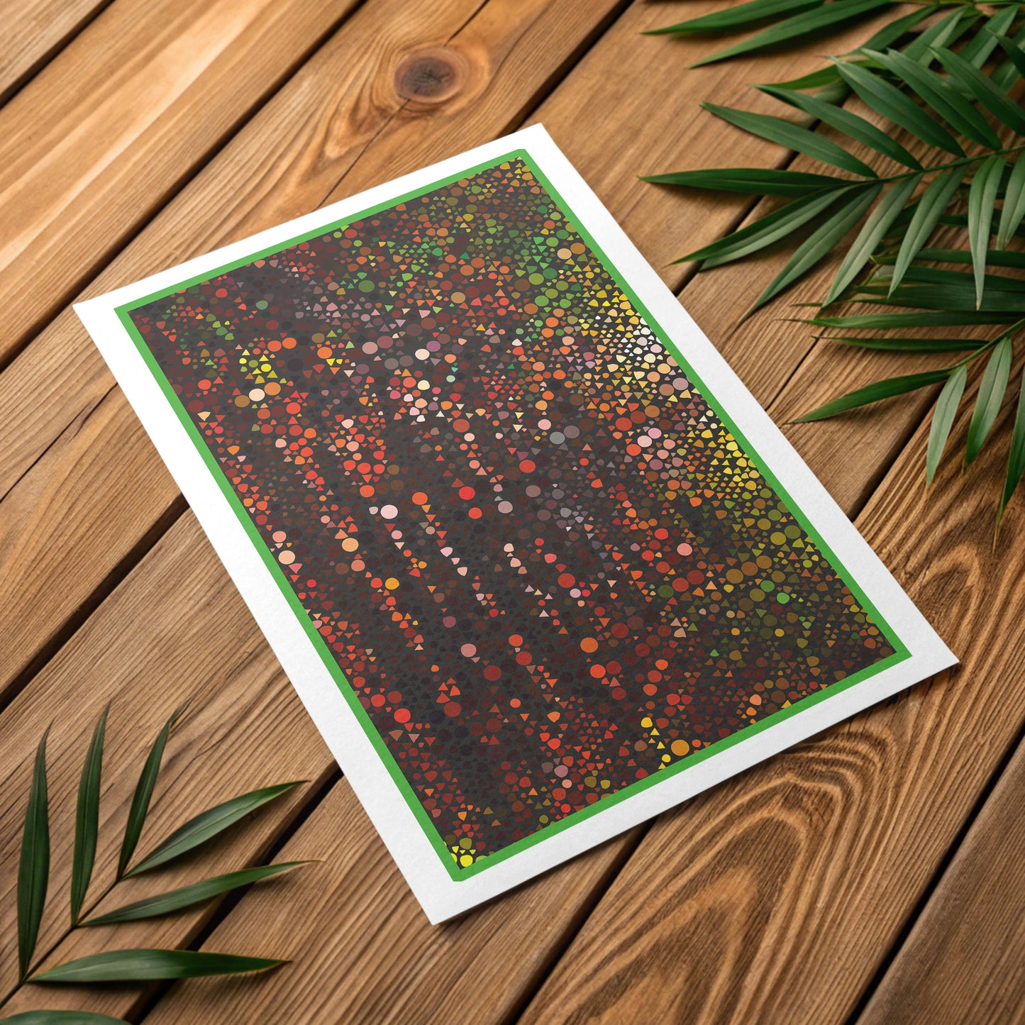 Non-intrusive abstract poster for peaceful sensory room setup