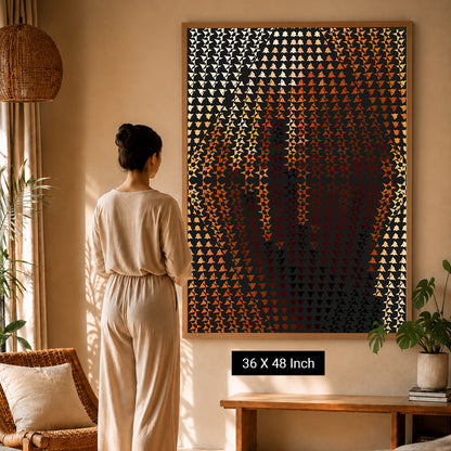 Non-overstimulating abstract canvas print for autism friendly rooms