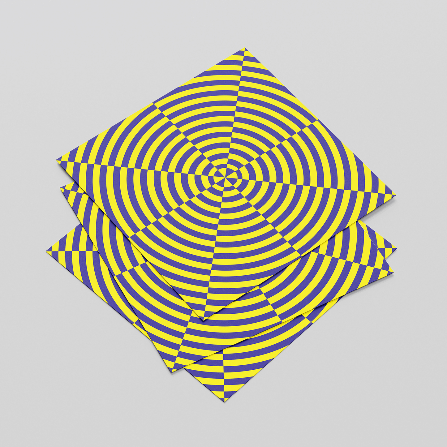 Non-overstimulating abstract print for clinical environment decor
