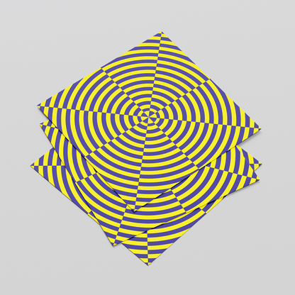 Non-overstimulating abstract print for clinical environment decor