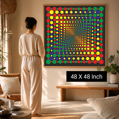 Oversized 36x48 inch calming canvas print for sofa focal walls
