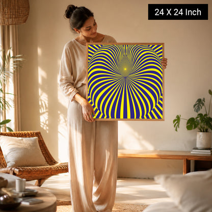 Oversized panoramic wave canvas print for modern sofa backdrops