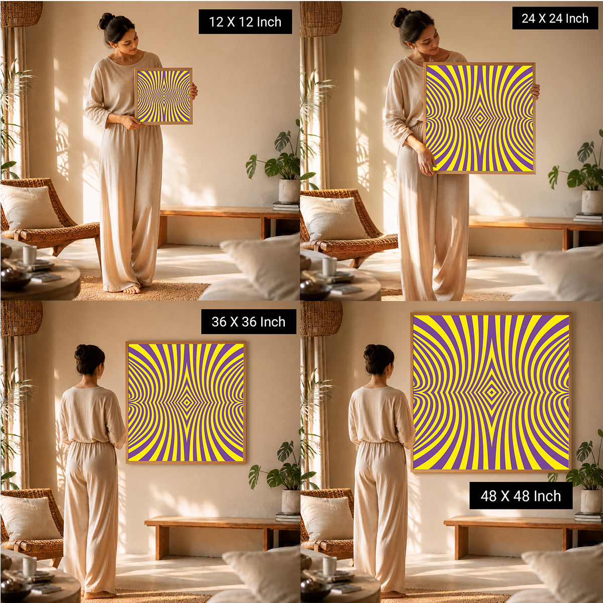 Designer geometric pattern wall art for sophisticated living spaces