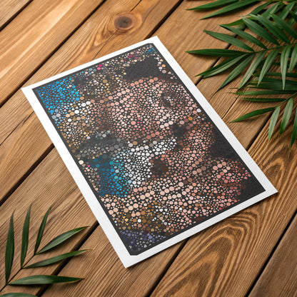 Peaceful coastal abstract art print for teen mental health space